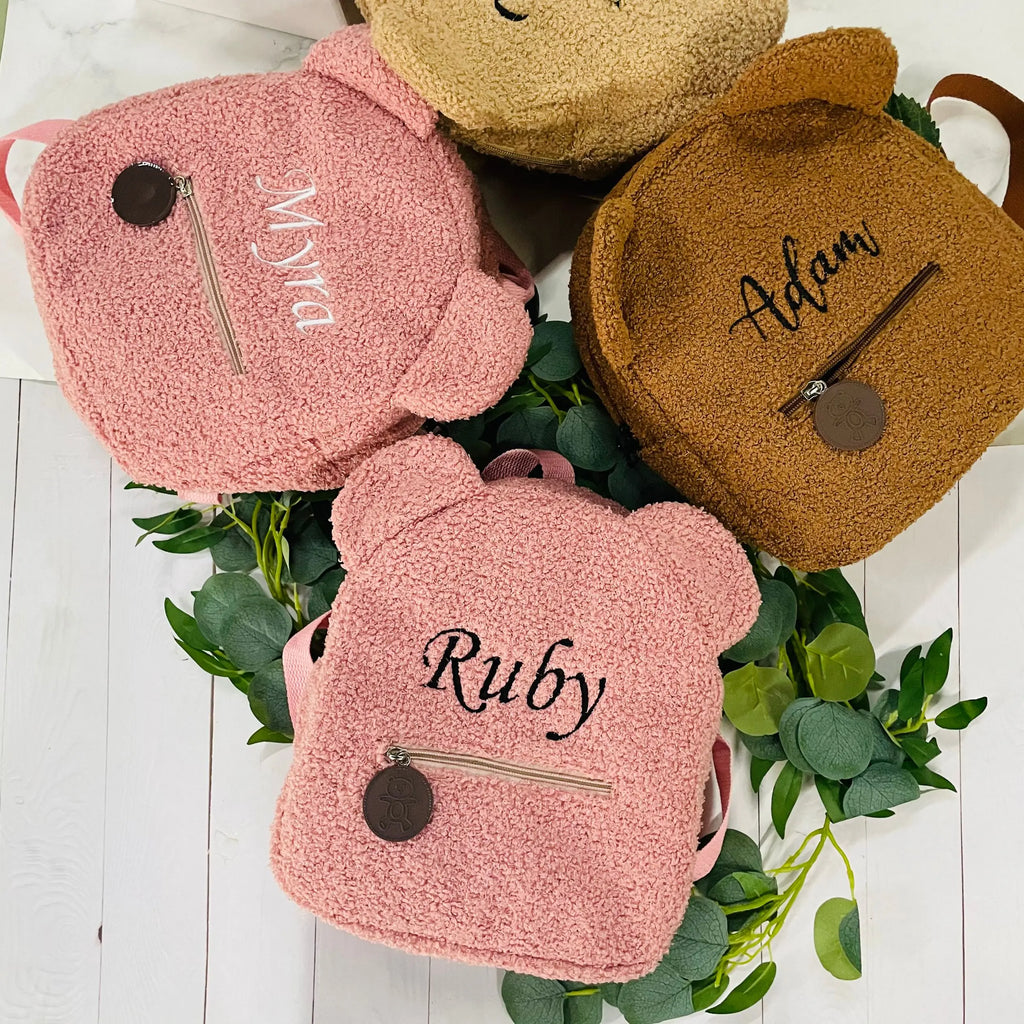 Teddy bear Personalized Embroidered Backpack