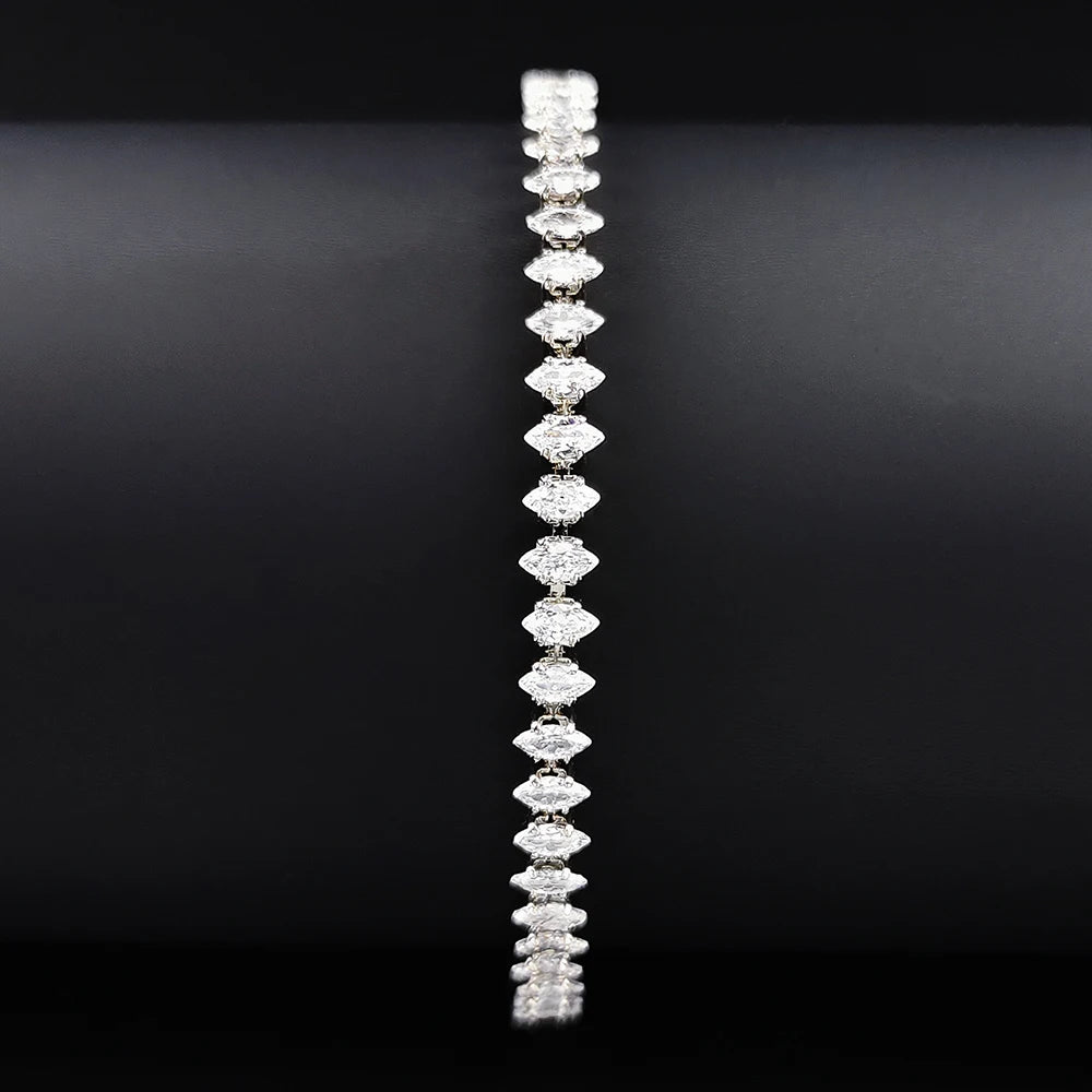 Marquise Oval Square Hand Tennis Bracelet