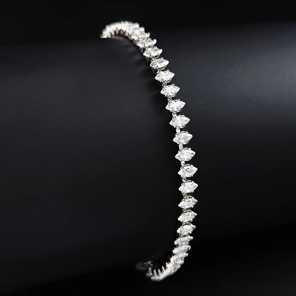 Marquise Oval Square Hand Tennis Bracelet
