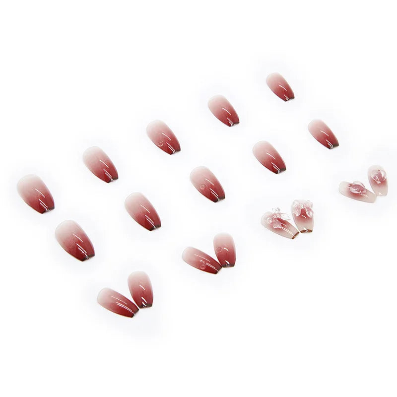 24 pieces of short trapezoid press-on nails