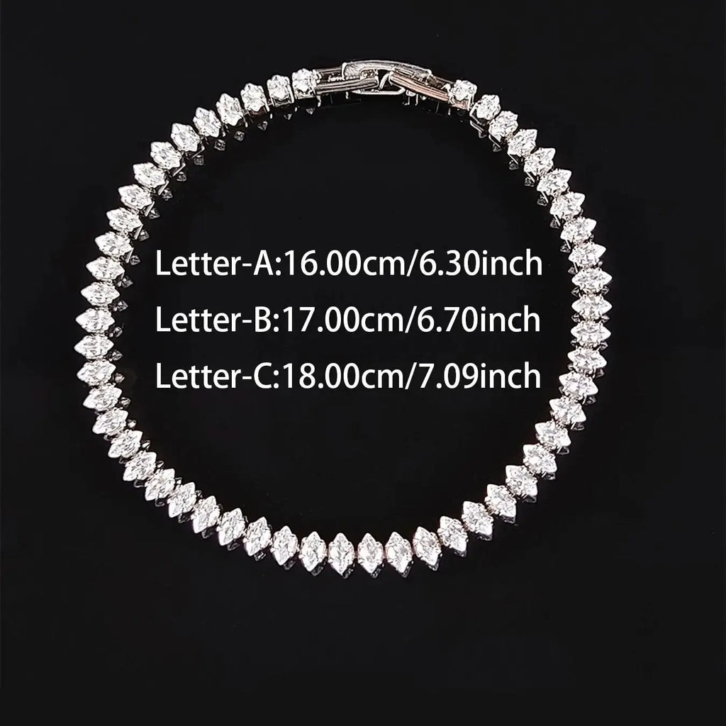 Marquise Oval Square Hand Tennis Bracelet