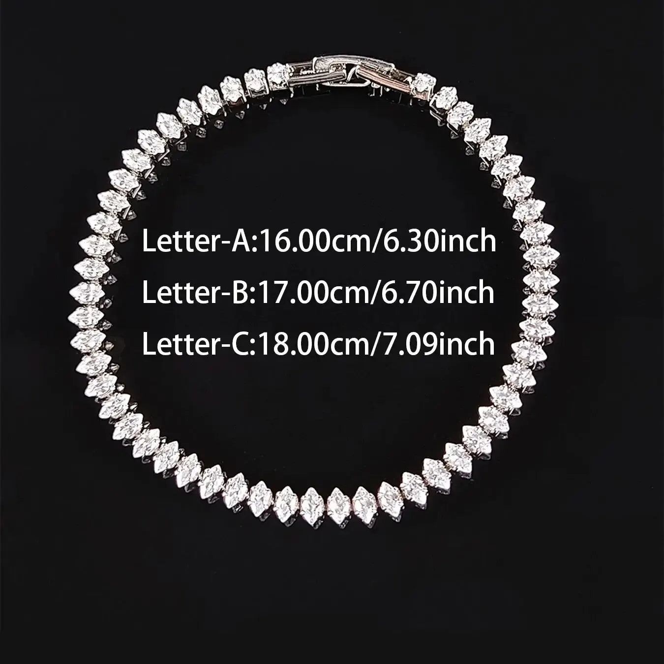 Marquise Oval Square Hand Tennis Bracelet