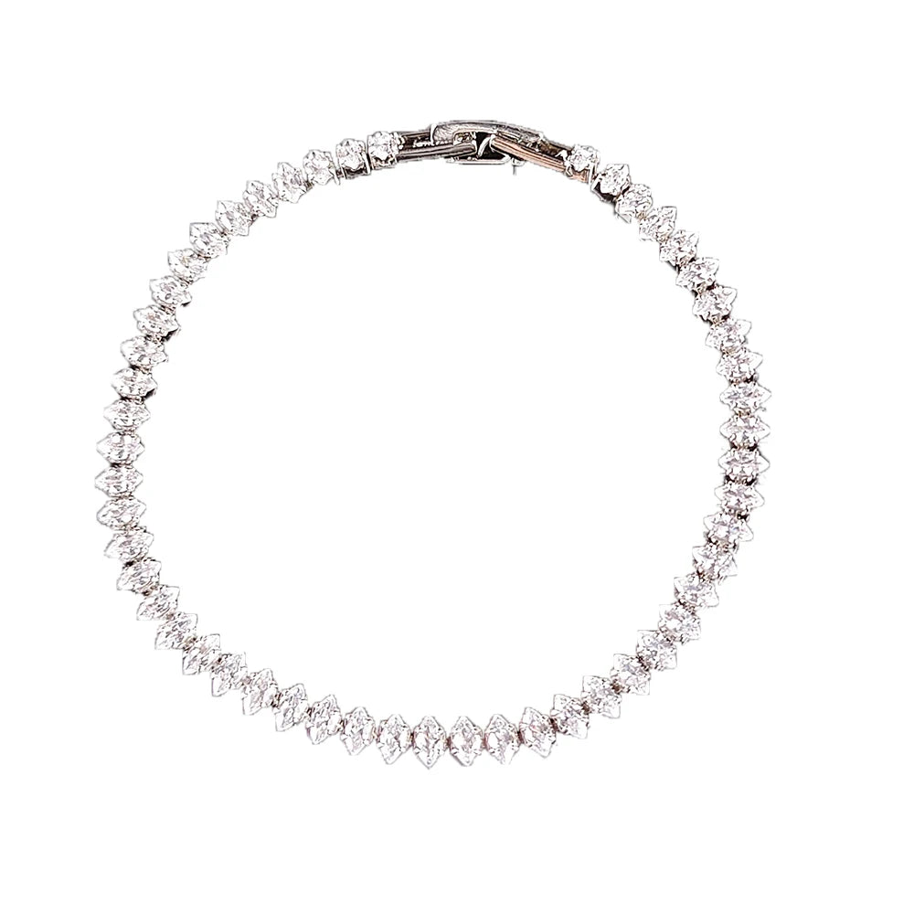 Marquise Oval Square Hand Tennis Bracelet